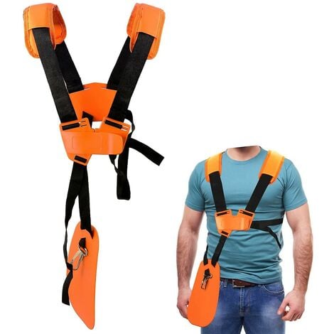 Universel Harnais à Double Sangle Réglables Confort pour Débroussailleuse Tondeuse de Jardin