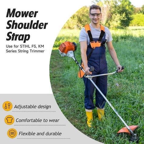 Universel Harnais à Double Sangle Réglables Confort pour Débroussailleuse Tondeuse de Jardin