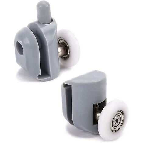 Roulette Porte Coulissante Douche 8 Pièces Roulettes pour Porte de Douche 23mm Galets de Porte de Douche Roulettes Cabine de Douche pour Salle de Bain, 4 Supérieures et 4 Inférieures