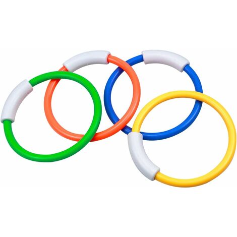 4 Jouets De Plongée DOKRIN - Anneaux Sirènes Pour Piscine, Chasse Au Trésor Enfants, Apprentissage Natation