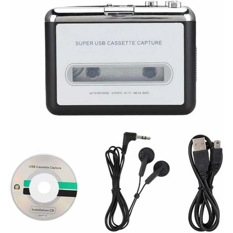 Lecteur de Cassettes stéréo, Lecteur de Cassettes Portable Walkman,  écouteurs Portables pour Ordinateur