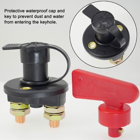 Interrupteur De Déconnexion Batterie 12V/24V Avec Clés - 100A, étanche, Pour Voiture Et Bateau