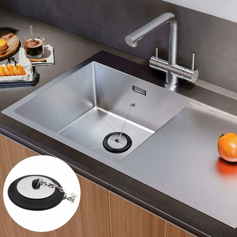 4 Pièce Bouchon Évier, Bouchon De Baignoire 43Mm, Plus Chaîne À