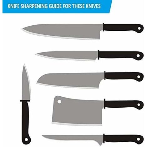 Guide d'affûtage de couteau professionnel, guide d'angle d'affûtage de couteau aléatoire, guide d'affûtage pour pierre à aiguiser, noir (lot de 2)