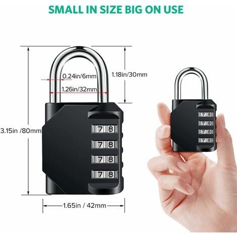 Cadenas - Cadenas à Combinaison De 4 Chiffres Pour Les Casier De Sport, Clôture Et Remise