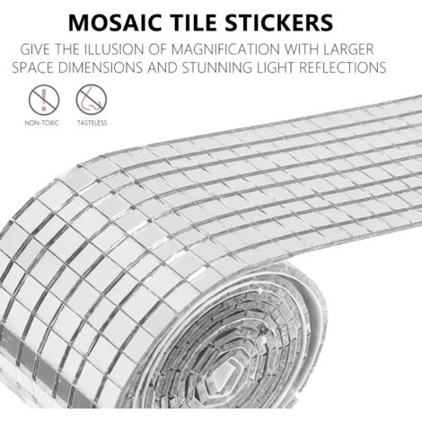 4800 Miroirs Auto-Adhésifs 5x5mm - Carreaux Mosaïque Pour Déco DIY, Disco Party Et Artisanat - Argent