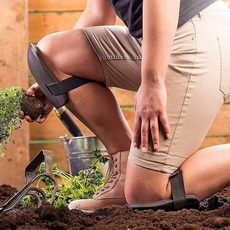 Genouillères en Mousse Dense, Genouillère Jardinage avec Sangles Réglables
