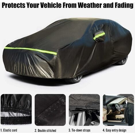 Bâche Voiture Exterieur Housse de Protection Oxford Couverture Imperméable  Auto, Anti UV Neige Poussière pour À