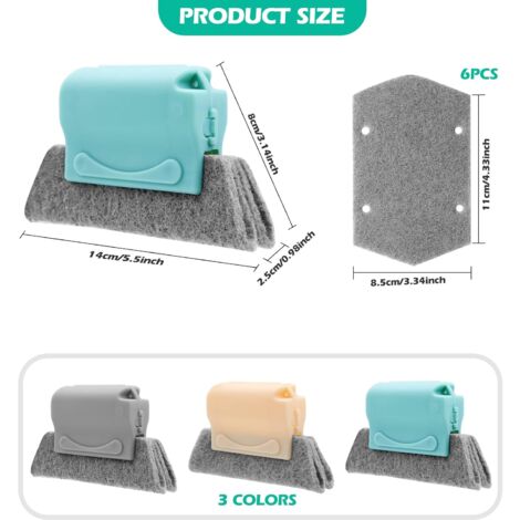 Lot De 6 Brosses Nettoyage Rainures - Kit Complet Fenêtres, Volets, Claviers Et Surfaces Difficiles