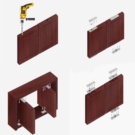 Lot De 2 Charnières Pivotantes Pour Porte/fenêtre - 360° - Argenté - 100x32x5mm - Uxcell