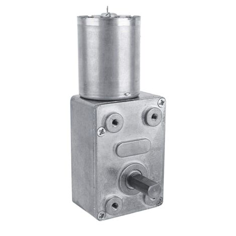 Moteur Électrique DC 12V Réducteur à Vis Sans Fin 6RPM - Turbine à Couple Élevé Autobloquant, Réversible