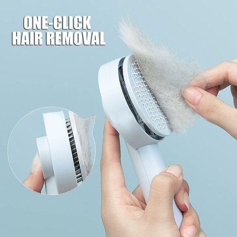 Brosse Chat,Brosse pour Chat Autonettoyante,Brosse Poils Animaux, Brosse Chiens et Chats Peigne de Toilettage pour Brosse Anti Poils Animaux pour Animaux de Compagnie de Massage, Épilation