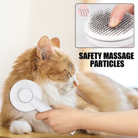 Brosse Chat,Brosse pour Chat Autonettoyante,Brosse Poils Animaux, Brosse Chiens et Chats Peigne de Toilettage pour Brosse Anti Poils Animaux pour Animaux de Compagnie de Massage, Épilation