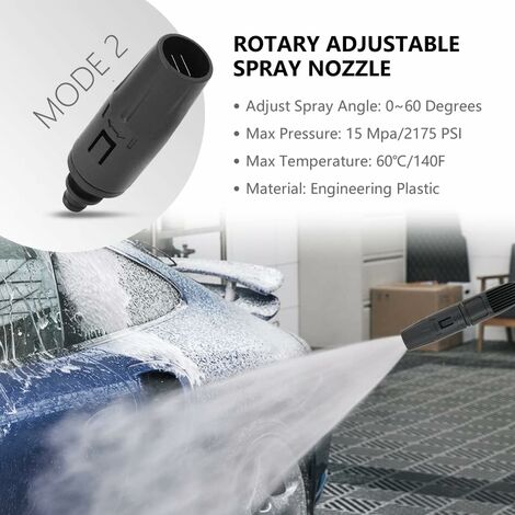 Tuyau De Nettoyage Haute Pression 20m 160Bar – Déboucheur Canalisation Avec Buse Inox Et 4 Adaptateurs Kärcher Lavor AR