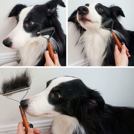Coat King Brosse Chiens et Chats,Peigne de Toilettage pour Animaux Domestiques Râteau de Démêlage Réduit Considérablement la Perte de Poils