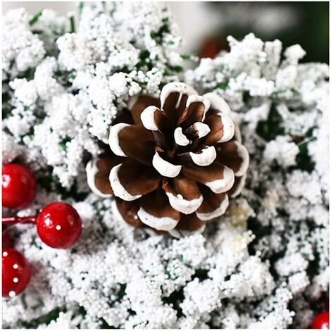 Carte Postale De Guirlande De Noël Avec Des Arcs Rouges Dans Un Style