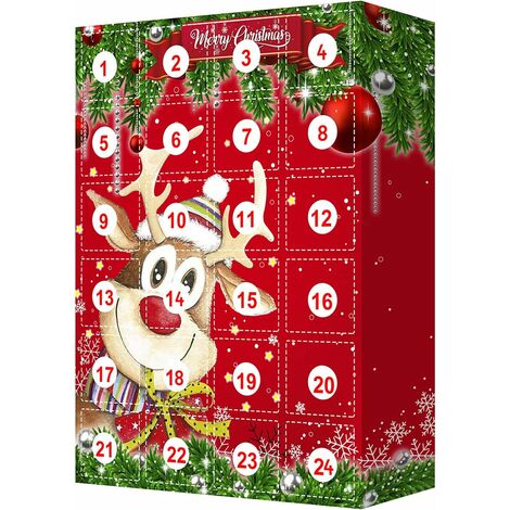 Ersandy – Calendrier de l'Avent de Noël 2022 – Ornements à suspendre – 24 jours de surprises – Matériaux non toxiques et sans BPA (1/5)