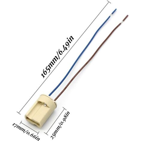 15 Douilles Céramique G9 - Support Ampoule LED/Halogène - 250V/2A - Résiste à 250°C