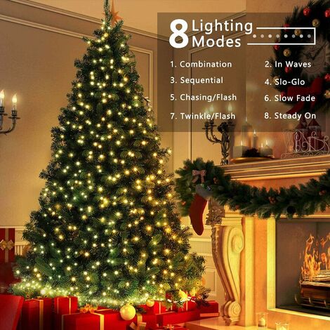 LED Guirlande Lumineuse Noel,Blanc Chaud Guirlande Lumineuse Sapin,  Decoration Noel,,ladacèe