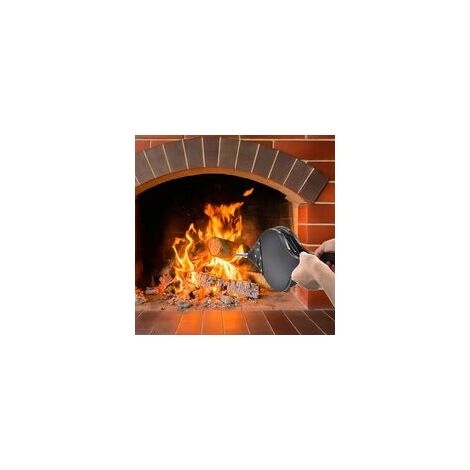 Soufflet de cheminée, Souffleur de feu de bois, Soufflet de cheminée,  Soufflet de feu en bois, Avec sangle, Pour barbecue, Cheminée, Poêle à bois,  Barbecue, Extérieur