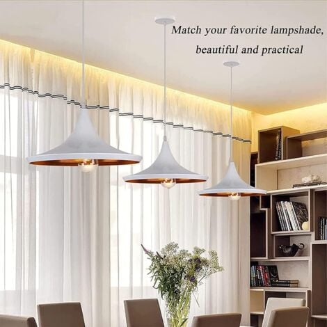 Pièces E27 Douille de Lampe, Porte Lampe Suspension Pendentif Lampes Suspendues Accessoires Avec 1m Câble, Support de Lampe E27 avec Câble pour Bar, Café, Maison