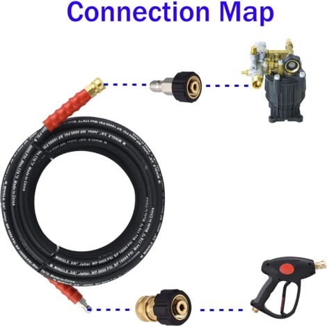 Adaptateur Nettoyeur Haute Pression 5000 Psi - Laiton, Mâle G3/8 Vers Femelle M22 15mm