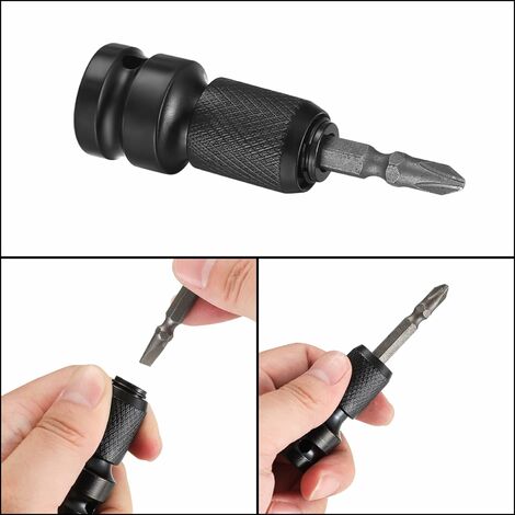 Adaptateurs Douille 1/2" à 1/4" - Lot De 2 Convertisseurs Mandrin Rapide - Pour Clés à Chocs