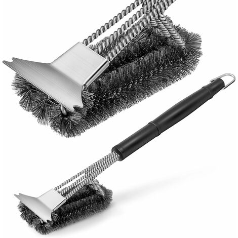 Brosse grattoir longue avec spatule en métal pour nettoyer le