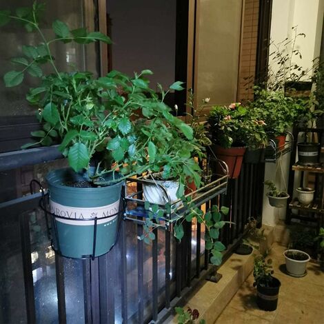 Support De Pot De Fleurs En Métal Avec Roues Verrouillables