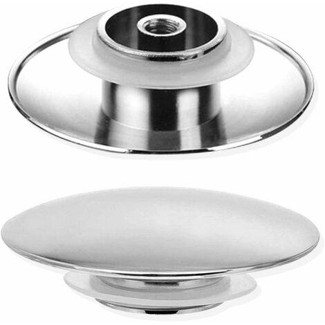Bouchon De Vidange Universel Keenberk - Laiton Chromé Diamètre 43.8 Mm - Tige De Levage Réglable 40-52 Mm - Pour Évier, Lavabo, Douche