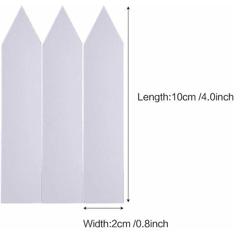 100 étiquettes Plantes Plastique PVC 2x20cm - Étiquettes Suspendues Réutilisables, écriture Crayon Ou Marqueur