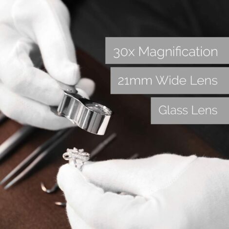 Loupe De Bijoutier Pliable 10x - Verre Optique, Acier Inoxydable - Pour Bijoux, Timbres, Lecture, Observation