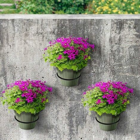 4 Ganci Murali Per Vasi Da Fiori - Supporti Per Piante Sospese Da Balcone, Giardino E Interni - Foto 7