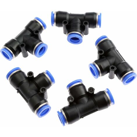 Connecteurs De Tuyau D'arrosage 5 Pièces, Raccord Rapide Pneumatique à 3 Voies Avec