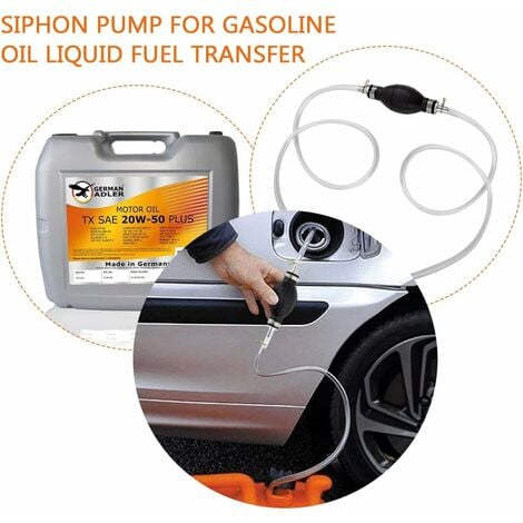 Pompe à siphon manuelle pour amorce de carburant, gaz, essence, diesel,  tuyau de