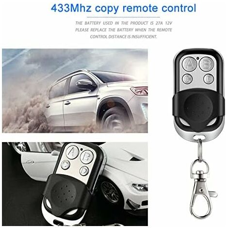 3 pièces 433.92Mhz Universel Copie Sans Fil Télécommande Porte-clés Émetteur RF pour Clone Porte De Garage Ouvre-porte 433Mhz Duplicateur