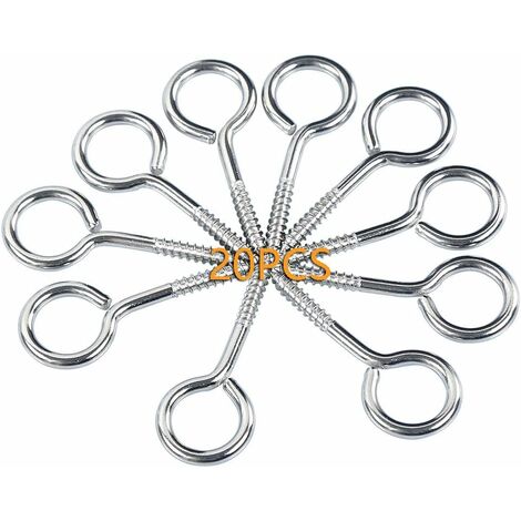 M3  40 304 Piton à Visser Anneau En Acier Inoxydable Vis Mouton Oeil Rond Auto Taraudeuse Anneau À Bague Avec Attache Porte Loquet Boucle 20 PCS (1/5)