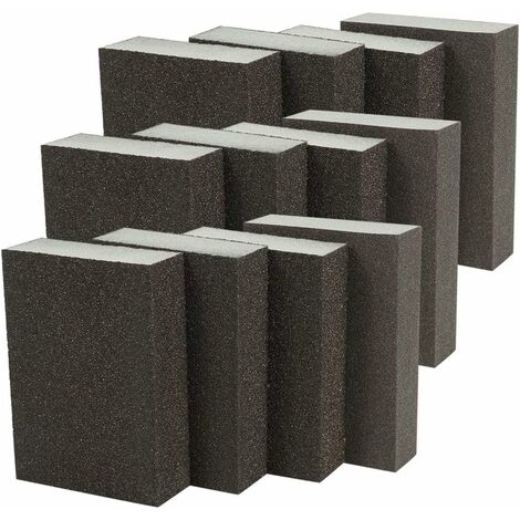 8 Eponges De Ponçage Grains 40-120 - Pour Bois, Métal, Peinture | Lavables, Réutilisables