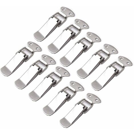 Lot de 8 loquets à bascule 90° en acier inoxydable pour boîte à outils, tiroir, armoire
