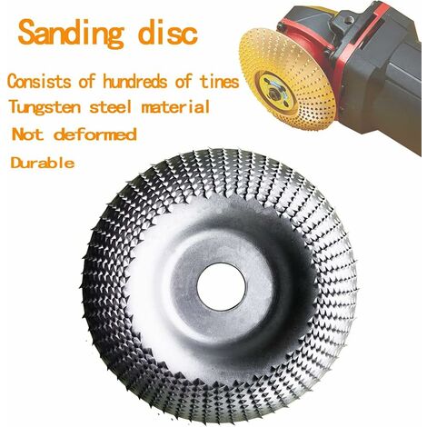 Disque Bois Meuleuse 110 mm,Disque Meuleuse Bois pour le Meulage Grossier des Matériaux, Disque Sculpture Bois Adapté pour 115 mm-125 mmMeuleuse D'angle