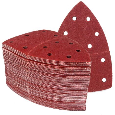 Delta-Triangles De Pon?age ? 50 Pices ? 6 Trous ? 90 X 90 X 90 Mm ? Grain 40 ? Pour Ponceuses Delta Feuilles Abrasives Papier Abrasif