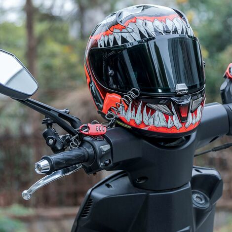 Antivol de casque pour moto avec cadenas et clé I Love Moto