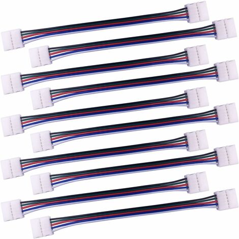 10mm 3P LED Bande Connecteur No 5050 3528 RGB Multicolore Lumière 10Pcs