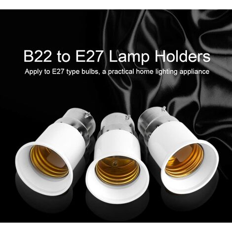 B22 mâle vers E27 Ampoule prise femelle adaptateur convertisseur