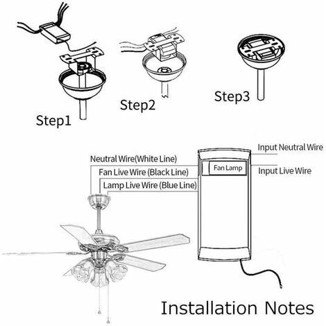 Ventilateur De Plafond Avec Lumière, Télécommande/contrôle Par Application, 6 Vitesses De Ventilation Minuterie Gradation Continue 106 Cm 95510838