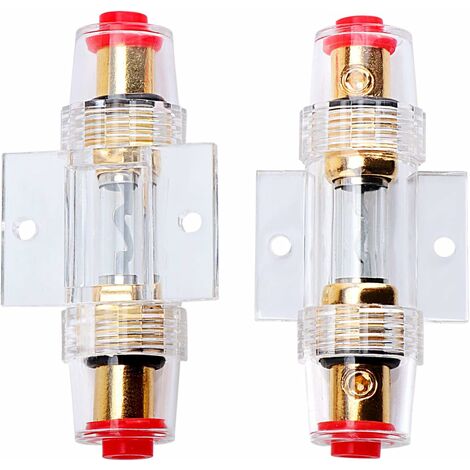 2 Pcs Porte Fusible En Ligne AGU 4/8 AWG 12V-48V DC Avec Fusibles 60A