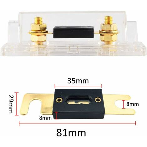 5 Fusibles ANL 30 A Dorés Pour Auto Voiture Audio Amplificateur - Neufs