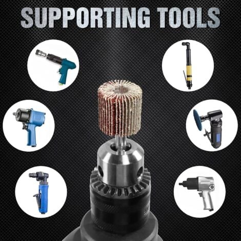 Roue Abrasive 20 pièces Grain 80 Disque a lamelle pour Brosse Poncage Perceuse Accessoires Polissage Bois Metal