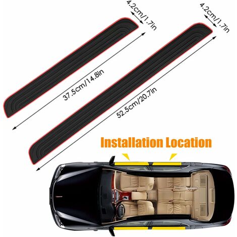 5 cm rouge - Autocollants De Protection De Seuil De Porte De Voiture