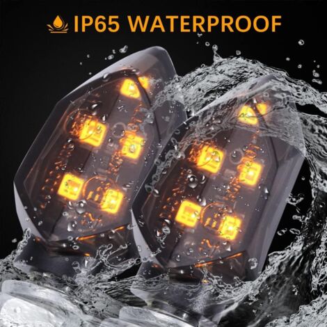 4 Clignotants Moto LED Universels - Homologués E24 - Étanches, Anti-rouille - Effet Fluide - Pour Quad, Scooter